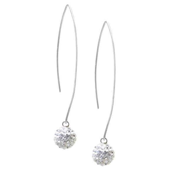 NEW Giani Bernini Crystal Ball Cluster Threader EARRINGS Sterling Silver Dangle - Picture 7 of 7